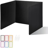 2 Pack Desk Dividers for Students,3-Fold Privacy Screens,Testing Dividers for Classroom Waterproof,P