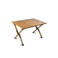 【酷博士】輕量木紋折疊桌60cm(蛋捲桌 露營 野餐)