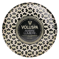 Voluspa 三芯裝飾錫罐蠟燭 - 琥珀光 340克/12盎司