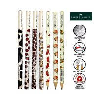 Faber Castell Pensil 2B Motif Animal Pensil karakter Faber Castel Triangular Pinsil Lucu Stationery