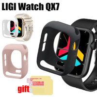 For Lige Watch QX7 Case Silicone Soft Protective Shell Bumper Cover Smartwatch Screen Protector film