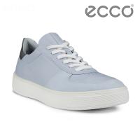 ECCO STREET TRAY W 街頭趣闖拼接皮革休閒鞋 女鞋 天空藍/銀色