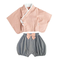 【Baby 童衣】任選 寶寶造型服套裝 二件式日本和服套裝 12002(粉色)