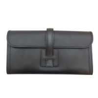 【二手名牌BRAND OFF】HERMES 愛馬仕 黑色 牛皮 Jige Elan 29 Clutch 手拿包 A刻