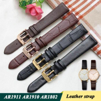 14mm Armani is full of stars Watch Band High Quality Genuine Leather Waterproof Strap For Armani AR1911 AR1910 AR1802 Wristband