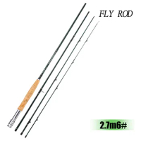 Fly Fishing Rod 9FT/2.7M Cork Handle Japanese Carbon Fiber Fly Rod 4-Section For Trout Fly Fishing Accessories
