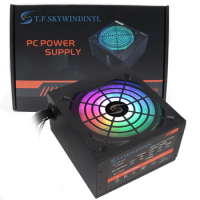 Font 500W PSU ATX 12V Gaming PC Power Supply Gaming Game RGB Fan 500W Computer Power Supply computer PSU laboratory power Supply