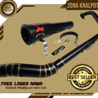 Knalpot racing Akrapovic GP Fullblack untuk vixion/fu/mx/sonic/r15/gsx150/cbr150/all motor bebek DLL