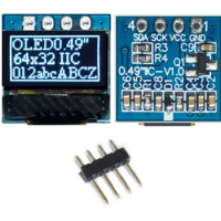 NEW 0.49 Inch OLED Display LCD Module White 0.49" Screen 64x32 I2C IIC Interface SSD1315 Driver for Arduino AVR STM32