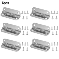 6pcs Refrigerator Hinge Stainless Steel Cooler Hinges Replacement Set Igloo Ice Chests Reefer Container Outdoor Cooking Parts