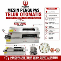MESIN PENGUPAS TELUR REBUS OTOMATIS 1500-2000 Telur/Jam Untuk Usaha Catering / Usaha Kuliner