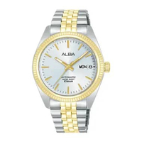 Jam Tangan Pria Alba AL4798X1 Silver Dial Dual Tone Stainless Steel Strap