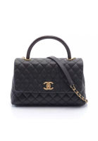 Chanel Pre-loved Chanel coco handle 29 Handbag Caviar skin black Red brown antique gold hardware 2WAY