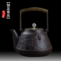 Cast iron pot Japan's pot of copper and copper new cast iron tea set the bamboo cicadas pig iron pot