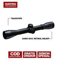 GAMO 6x40 Reticle HK Fixed Zoom Teleskop Optik Jernih & Stabil - Alat Olahraga Outdoor Eksplorasi Al