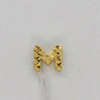 916 GOLD - Charm/Beads Alphabet@Huruf - Hiasan Rantai dan Gelang PDR