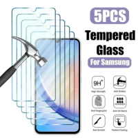 5PCS Tempered Glass For Samsung Galaxy A14 A54 A53 A13 A33 A34 A52S 5G Screen Protector For Samsung A52 A73 A21S A51 A72 Glass