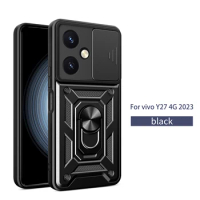 Shockproof Armor Car Holder Phone Cover For VIVO Y22 Y27 Y27S Y31 Y35 Y36 4G 5G Camera Lens Protection For Y50 Y51 Y53S Y55 Y91