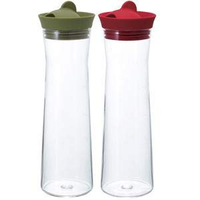 2色 日本製造HARIO 矽膠玻璃冷水瓶冷水壺-綠色1000ML(HAR-WJ-10)