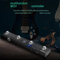 And Easy To Use MIDI Controller 4Buttons Pedal Controller MIDI Footswitch Metal Multi-functional Portable M-VAV