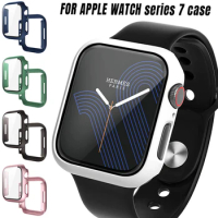 Glass+Case for Apple Watch Series 7 SE 6 5 4 321 Protector+Cover iWatch 44mm 40mm 45mm 41mm 40mm 38mm Case Hard PC Bumper Screen