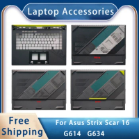 New For ASUS Strix Scar 16 G614 G634; Replacemen Laptop Accessories Palmrest/Bottom Gray C/D Cover