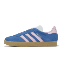 adidas 休閒鞋 Gazelle W 女鞋 藍 粉 麂皮 復古 膠底 愛迪達 JH7219