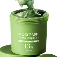 Holy Basil Bubble Deep Mask – Holy Basil & Carbonated Water for Cleansing Pores & Blackheads Korean 