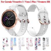 20mm Strap For Garmin Vivoactive 3 Bracelet Venu SQ 2 Music Strap Venu 2 Plus Straps Replacement Silicone Watchband Wristband