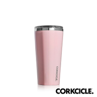 美國CORKCICLE Gloss系列三層真空寬口杯/保溫隨行杯470ml-玫瑰石英粉