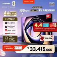 [AI 4K Mini LED 185Hz] Toshiba TV 85" 4K UHD AI Smart TV - Dolby Vision Atmos FALD Netflix Disney+ Y