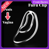 Metal Fufu Clip Chastity Device Male Penis Trainingsclip Cock Cage Dick Ring Adult Bondage Sexy Toys for Man Gay