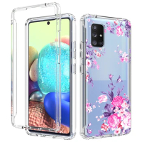 Painted 360 Full Body Clear Case For Samsung Galaxy A71 5G Cases TPU Bumper Shockproof Flexible Phone Case Cover A 71 5G