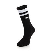【PUMA】休閒長襪 Classic Sock 黑 白 經典 襪子 雙條紋 休閒(BB109201)