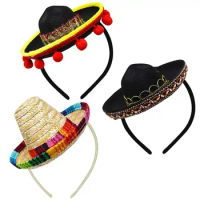 Dog Pet Mexican Mini Straw Hat Funny Party Cap For Adult Children Birthday Carnival Cosplay Costume Dress