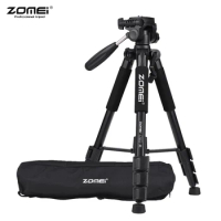 ZOMEI Q111 56 Inch Portable Camera Travel Tripod with Quick Release Plate/ Carry Bag for Canon Nikon Sony DSLR Camera Smartphone