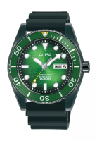 ALBA PHILIPPINES Green Dial Green Silicone Strap Date Display AL4439X1 Men's Automatic Watch