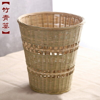 竹編垃圾桶 收納筐環保竹簍插花簍書畫簍創意酒燈罩花瓶店毛巾筐