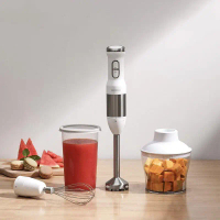 Peralatan Dapur QCOOKER Hand Blender Portable Whisk Electric Juicer 2 Speed - CD-HB01 - White Viral