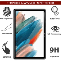 Samsung Tempered Glass Screen Protector for Galaxy Tab A8 10.5 Inches SM-X200 SM-X205 2021 Tablet Full Coverage Protective Film