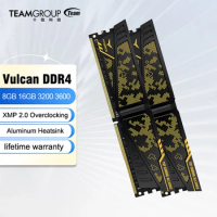 TEAMGROUP T-Force Vulcan TUF Gaming Alliance DDR4 8GB 16GB 3200MHz CL16 3600MHz CL18 1.35V Desktop Memory Module Ram