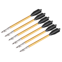 Bowfishing Aluminum Crossbow Bolts 6.8inch Mini Crossbow Arrows with Steel Harpoon Tips for Under 50lbs 50lbs Archery Pistol