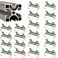 20 keping nut shrapnel M8 siri 30/40/45, aksesori profil aluminium, nut M8 8/10