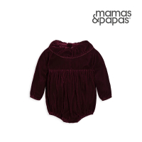 【Mamas &amp; Papas】回到斯圖亞特-長袖包屁衣-酒紅(4種尺寸可選)