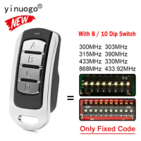For 300MHz 303MHz 315MHz 330MHz 433MHz 433.92MHz 868MHz Fixed Code 8 / 10 DIP Switch Garage Door / Gate Remote Control
