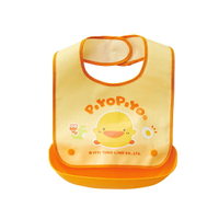【愛吾兒】黃色小鴨 PiYo 攜帶式食物承接袋防水圍兜(810685)