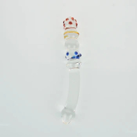 Factory Made Supply Transparent Glass Bent Dildo/Transparent Glass Dildo/High Quality Colorful Dildo for Woman Sex