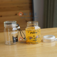 水壺水瓶卡通可愛迷你玻璃杯 耐熱隨手清新時尚小巧提繩杯【淘夢屋】