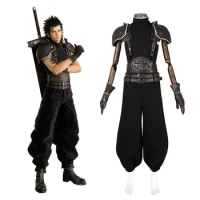 Game Final Cosplay Fantasy VII Rebirth Zack Fair Costume Suit With Accessories Zack Fair Battle Outfits For Men Halloween Suit