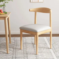 Nordic Wooden Dining Chair Vintage Ergonomic Modern Dining Room Chairs Modern Accent Office Muebles Home Furniture PX50CY